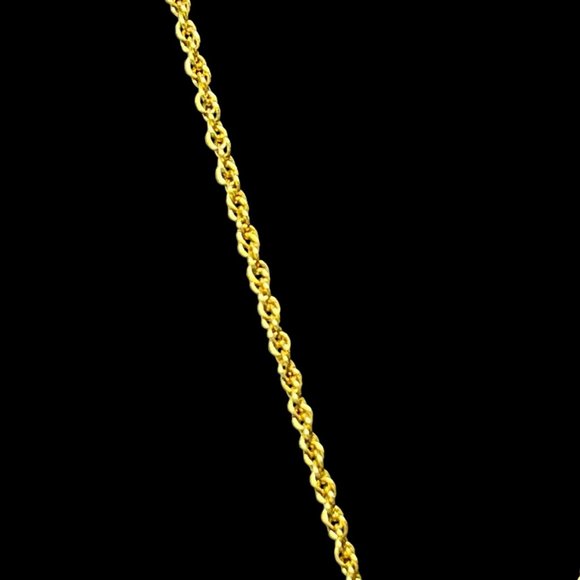Joan Rivers Gold Tone Rope Chain Necklace W/Two Sided Open Circle Pendant (4206) - Picture 4 of 4